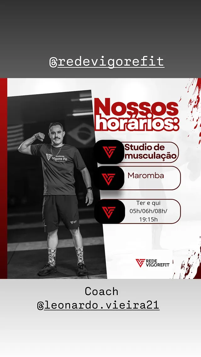 Rede vigore fit - horario Maromba