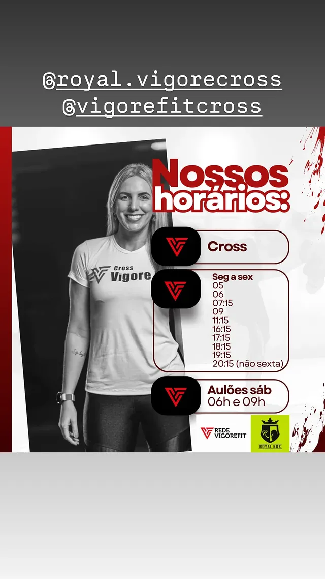 Rede vigore fit - horario cross